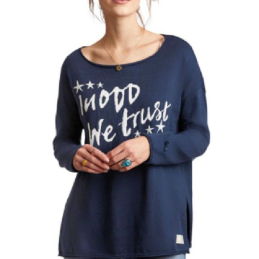 Odd Molly Hey Baby Sweater Pullover Navy Sz L NEW!